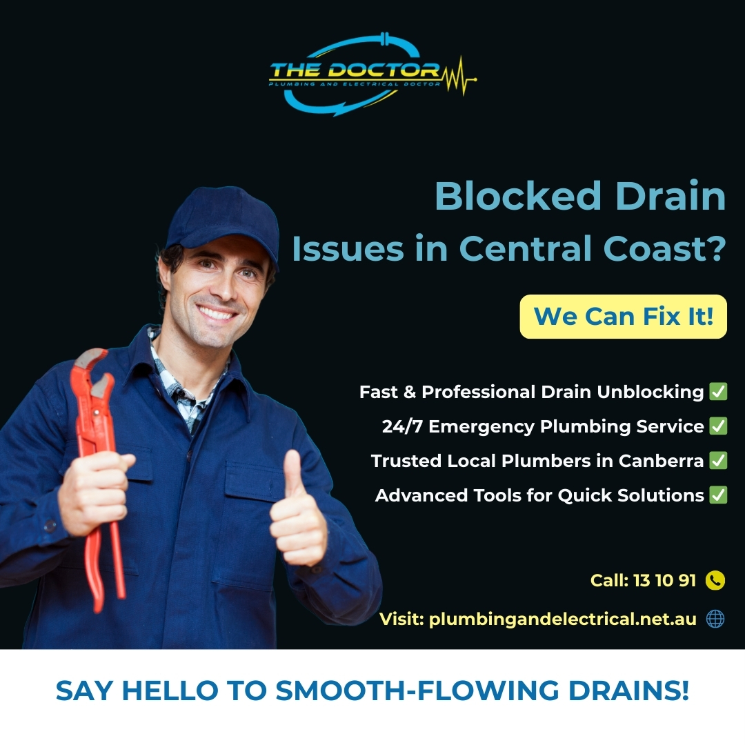Fast & Reliable Blocked Drains Services – Central Coast Plumbing & Electrical Experts